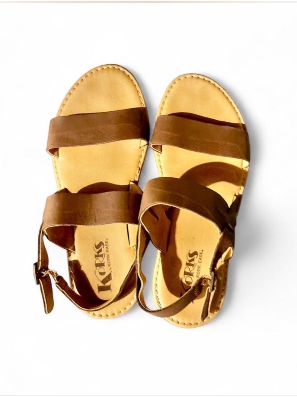 Kork-Ease Women's Ankle-strap Brown leather Sandals Sz 7M - Picture 3 of 7